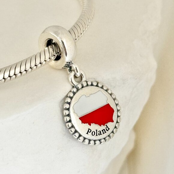 Pandora Jewelry - Pandora Poland Map Dangle S925 Silver Charm
